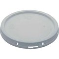 Vestil Tear-Tab Lid LID-2-PWT for 2 Gallon Open Head Pail - White LID-2-PWT